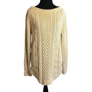 LL bean Women's Cream Sweater Size S
